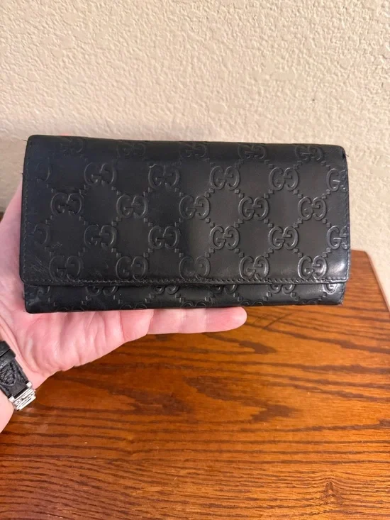 Authentic Gucci Guccissima wallet black need snap - Picture 2 of 16